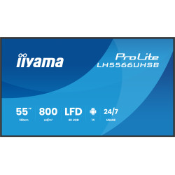 Monitor Iiyama 55" , UHD IPS Panel, Haze 1%, 800CD/M, Horiz | APLIUM