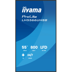 Monitor Iiyama 55" , UHD IPS Panel, Haze 1%, 800CD/M, Horiz | APLIUM