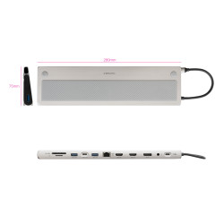 Docking Tipo-C Nanocable 10.16.1012/ 3xUSB/ 1xUSB Tipo-C/ 2x | APLIUM