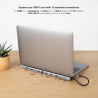 Docking Tipo-C Nanocable 10.16.1012/ 3xUSB/ 1xUSB Tipo-C/ 2x | APLIUM