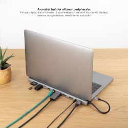 Docking Tipo-C Nanocable 10.16.1012/ 3xUSB/ 1xUSB Tipo-C/ 2x | APLIUM