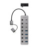 Hub USB + USB Tipo-C Nanocable 10.16.4510/ 4xUSB/ 3xUSB Tipo | APLIUM