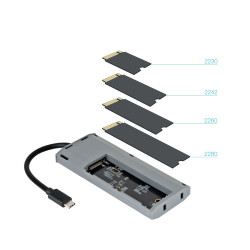 Docking/Caja Externa USB Tipo-C TooQ TQE-2241G/ Ranura SSD M | APLIUM