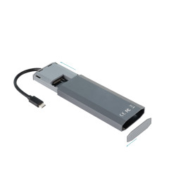 Docking/Caja Externa USB Tipo-C TooQ TQE-2241G/ Ranura SSD M | APLIUM