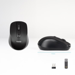 Ratón Inalámbrico TooQ TQMW-1103-B/ Hasta 1600 DPI | APLIUM