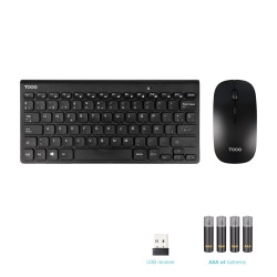 Teclado y Ratón Inalámbricos TooQ TQKMW-3101-B | APLIUM