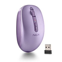Ratón Ergonómico Inalámbrico NGS Fog Dual FOGDUALPURPLE Sile | APLIUM