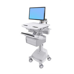 Styleview CART+LCD Arm Sla Powered Tall Double Drawer Eu | APLIUM