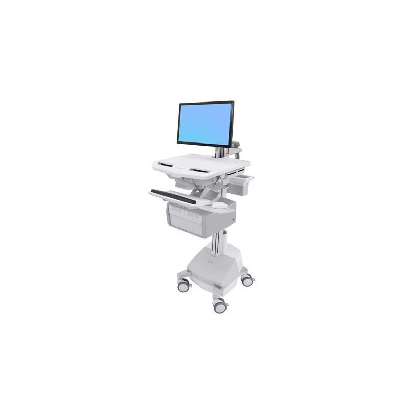 Styleview CART+LCD Arm Sla Powered Tall Double Drawer Eu | APLIUM