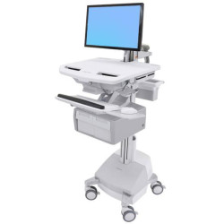Styleview Cart With Lcd Arm Sla Powered Tall Dbl Drawer Ch | APLIUM