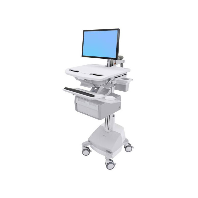 Styleview Cart With Lcd Arm Sla Powered Tall Dbl Drawer Ch | APLIUM