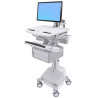 Styleview Cart With Lcd Arm Sla Powered Tall Dbl Drawer Ch | APLIUM