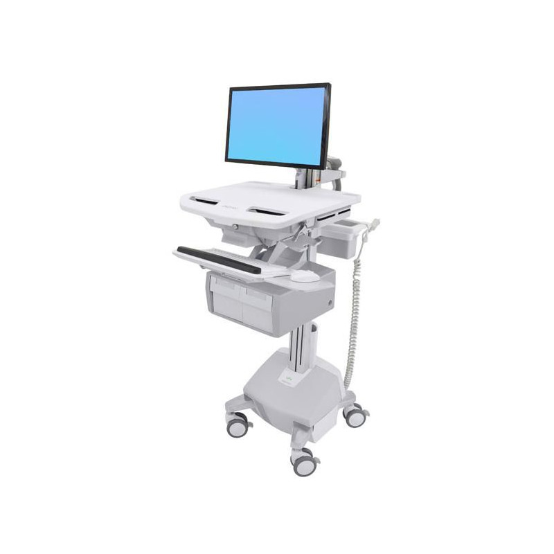 Styleview Cart With Lcd Arm Life Powered Tall Dbl Drawers Ch | APLIUM