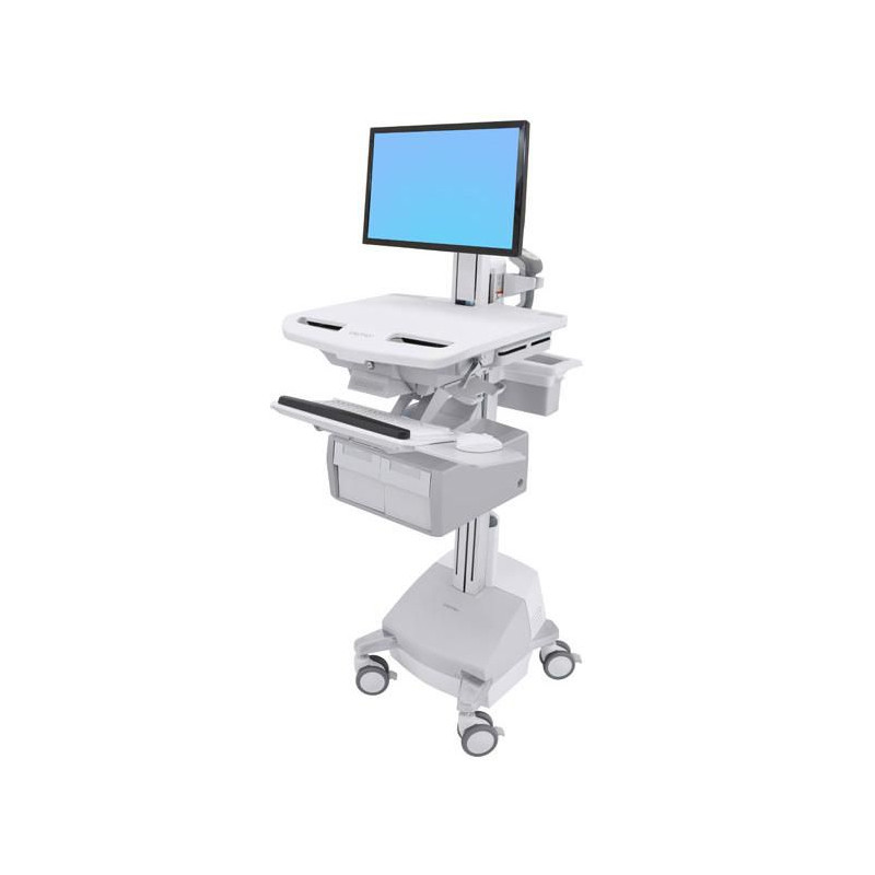 Styleview Cart With Lcd Pivot Sla Powered Tall Dbl Drawer Ch | APLIUM