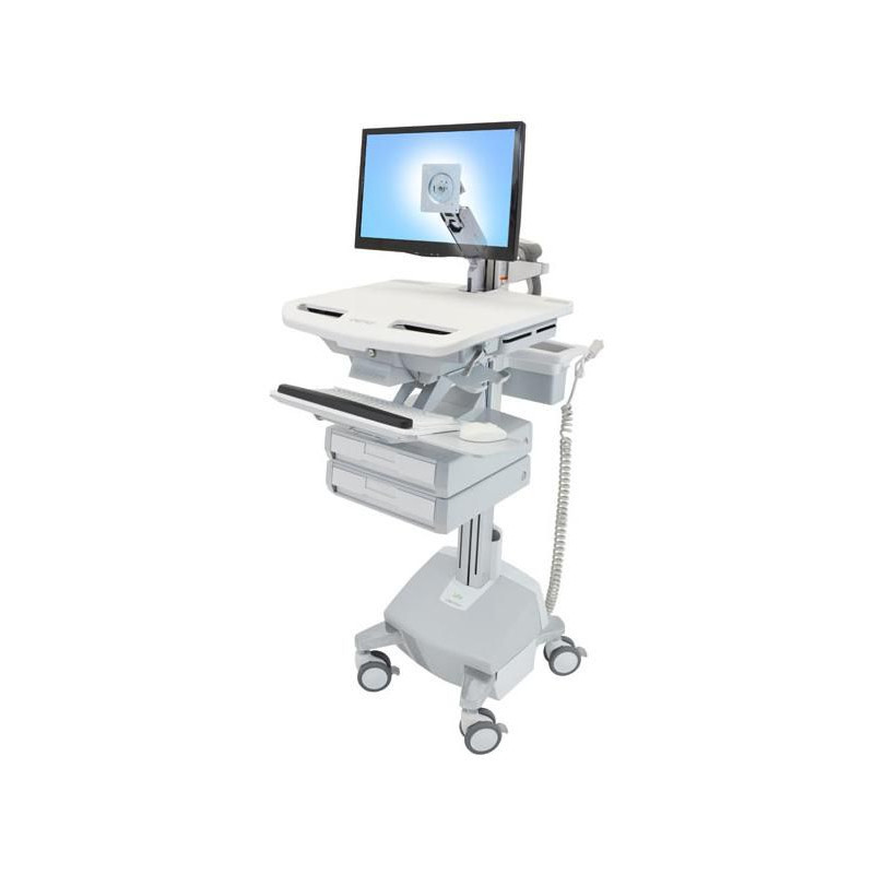 Styleview Cart With Lcd Arm Life Powered 2 Drawers Ch | APLIUM