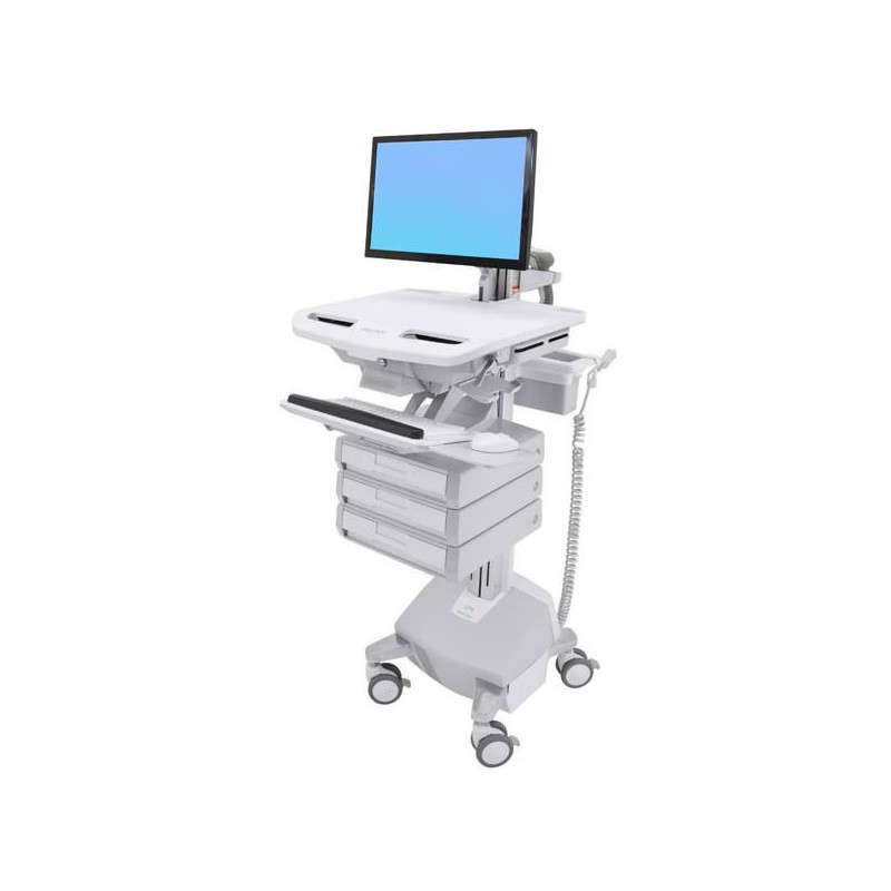 Styleview Cart With Lcd Arm Life Powered 3 Drawers Ch | APLIUM