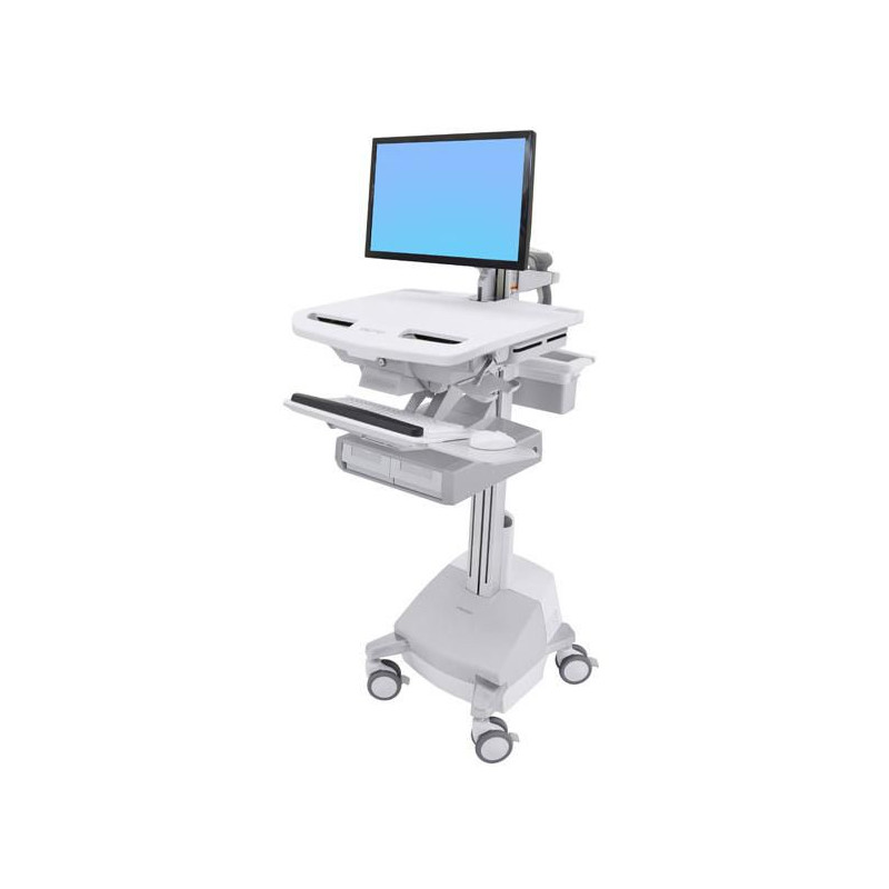 Styleview Cart With Lcd Arm Sla Powered Double Drawer Ch | APLIUM