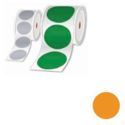 Rolls Of Pre-cut Labels Orange 25MM - Per Roll Of 1000 Label | APLIUM