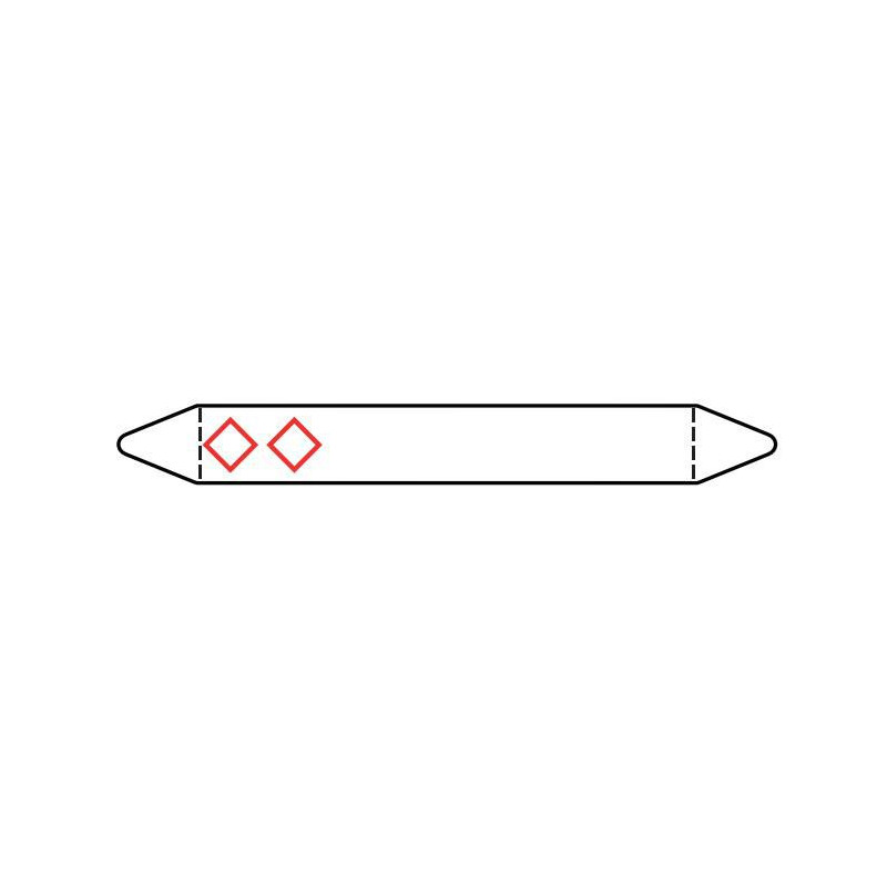 Pre-cut Pipe Marker Rolls White With Pictogram 52 X 450 Mm - | APLIUM