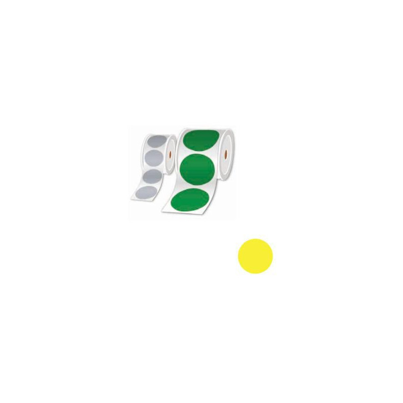 Rolls Of Pre-cut Labels Yellow 25MM - Per Roll Of 1000 Label | APLIUM