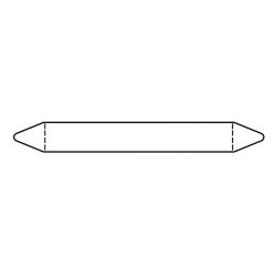 Pre-cut Pipe Marker Rolls White Without Pictogram 26 X 250 M | APLIUM