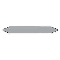 Pre-cut Pipe Marker Rolls Gray / Steam Without Pictogram 52 | APLIUM