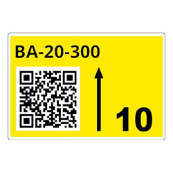 Roll Of Pre-cut Labels For Racks And Pallets 75 X 110 Mm Ye | APLIUM