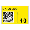 Roll Of Pre-cut Labels For Racks And Pallets 75 X 110 Mm Ye | APLIUM