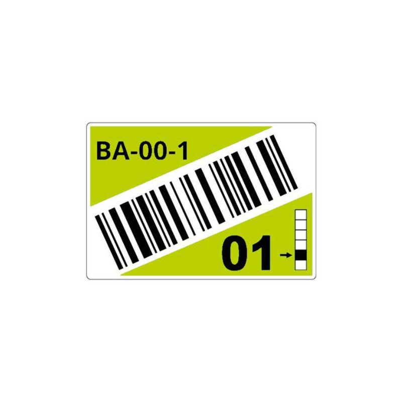 Roll Of Pre-cut Labels For Racks And Pallets 75 X 110 Mm Gr | APLIUM