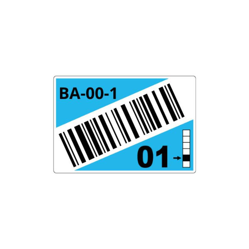 Roll Of Pre-cut Labels For Racks And Pallets Of 55 X 85 Mm | APLIUM
