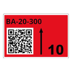Roll Of Pre-cut Labels For 55 X 85 Mm Red Racks And Pallet R | APLIUM