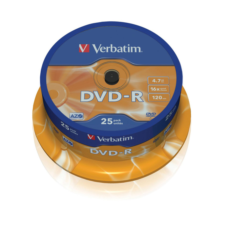 DVD-R Verbatim Advanced AZO 16X/ Tarrina-25uds | APLIUM