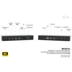 I-tec Thunderbolt 5 Dock 3X Lcd M.2 Slot 2.5 Glan Pd 140W | APLIUM