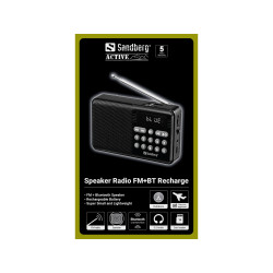 SANDBERG 421-18 - Speaker Radio FM+BT Recharge | APLIUM