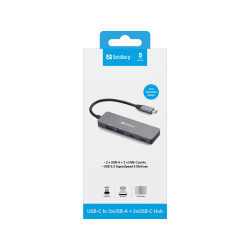 USB-C to 2xUSB-A + 2xUSB-C Hub | APLIUM