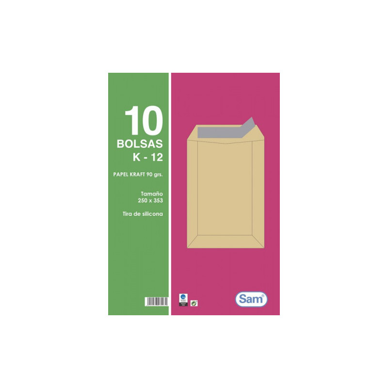 Paquetes De 10 Bolsas Kraft, Con Tira De Silicona Tamaño 250 | APLIUM