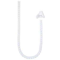 Nanocable Organizador de Cables Flexible 25 mm, Blanco, 3 m | APLIUM