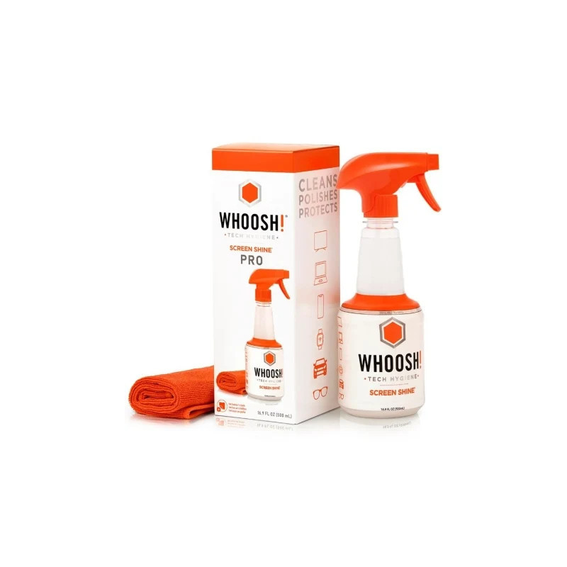 Kit Limpiador de Pantallas Whoosh WSH005/ Spray 500ml + Paño | APLIUM