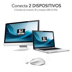 Ratón Ergonómico Inalámbrico Subblim Curve Ergo Dual Battery | APLIUM