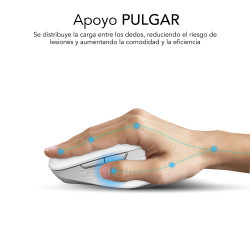 Ratón Ergonómico Inalámbrico Subblim Curve Ergo Dual Battery | APLIUM