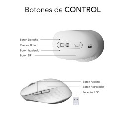 Ratón Ergonómico Inalámbrico Subblim Curve Ergo Dual Battery | APLIUM