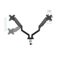 Soporte de Mesa para 2 Monitores TooQ DB1434TNR-B/ Giratorio | APLIUM