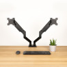 Soporte de Mesa para 2 Monitores TooQ DB1434TNR-B/ Giratorio | APLIUM