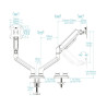 Soporte de Mesa para 2 Monitores TooQ DB1434TNR-B/ Giratorio | APLIUM
