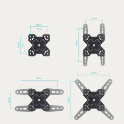 Soporte de Pared Extensible/ Giratorio/ Inclinable TooQ LP13 | APLIUM