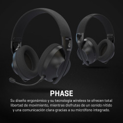 Auriculares Gaming Inalámbricos con Micrófono Krom Phase/ Bl | APLIUM