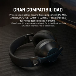Auriculares Gaming Inalámbricos con Micrófono Krom Phase/ Bl | APLIUM