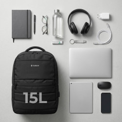 SUBBLIM Compact Backpack 15,6" 15L Black | APLIUM