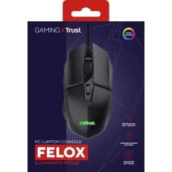 25036 - Ratón Gaming Trust Gaming GXT 109 Felox/ Hasta 6400 | APLIUM