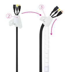 Organizador de Cables en Espiral Nanocable 10.36.0001-W/ 1m | APLIUM